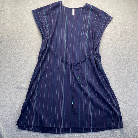 Lane Bryant Dresses & Skirts - Lane‎ Bryant Womens Navy Blue Striped Dress,Size 10/12,Tunic,Hippi